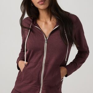 Vuori Halo performance Women's Burgundy Zip-Up Hoodie